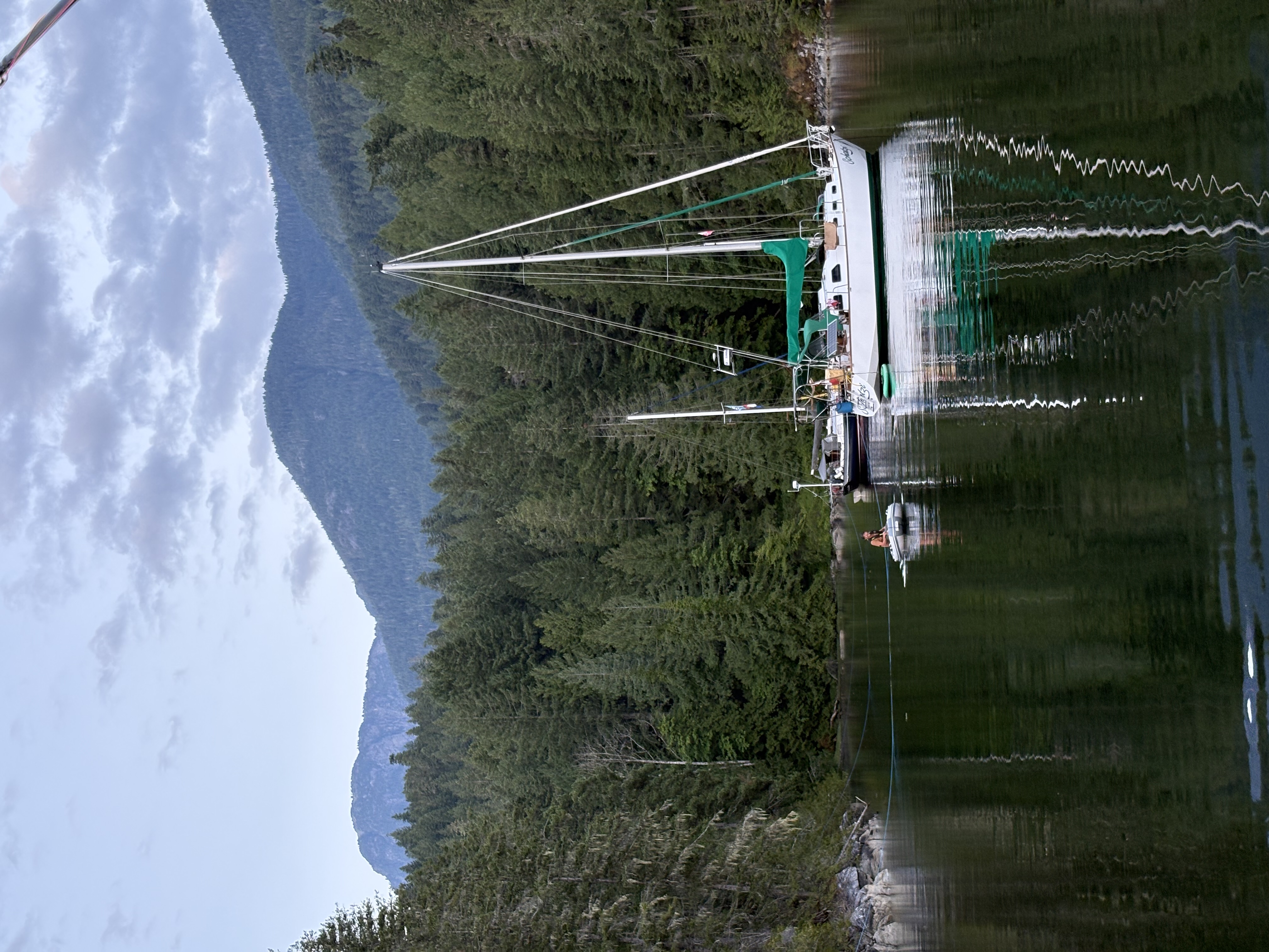 anchored at laura cove